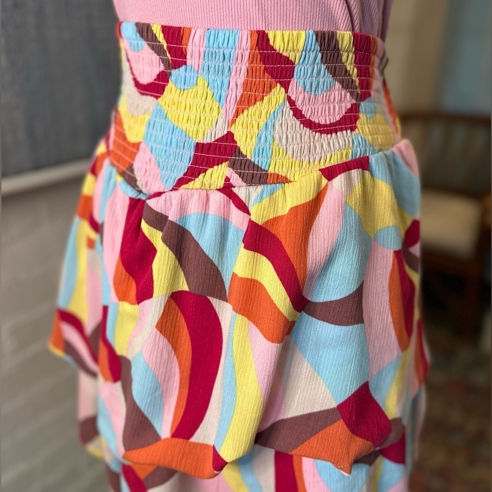 Torrid Bold Colorful Layered Ruffle Shorts - Picture 7 of 11